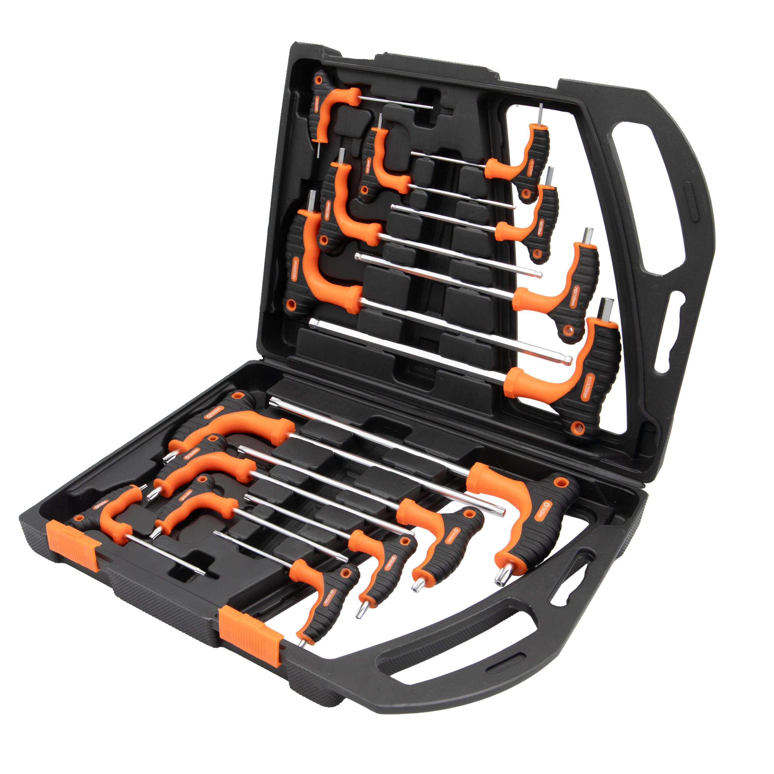 16 бр. T-образни шестостенни и Торкс ключове