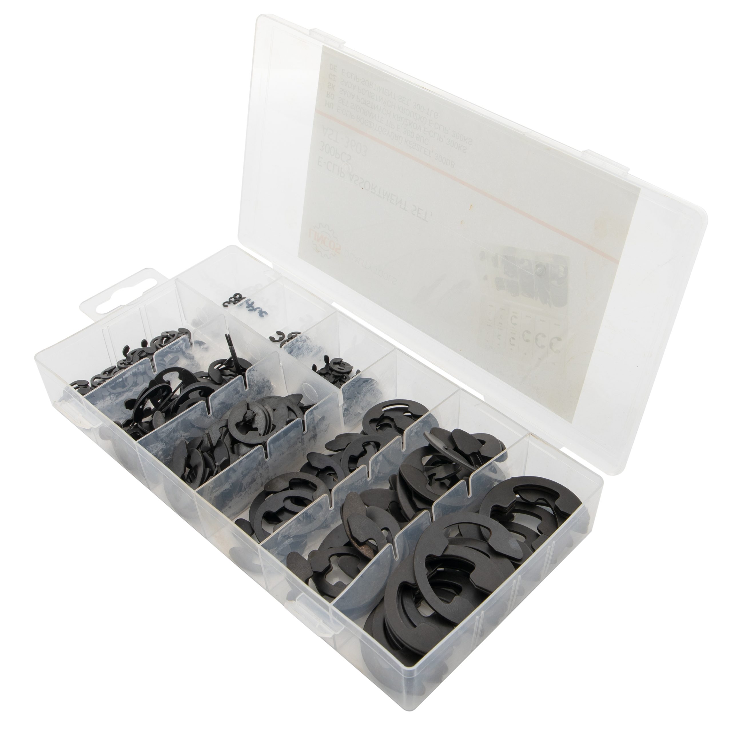 Комплект E-образни клипсове, 300 бр.