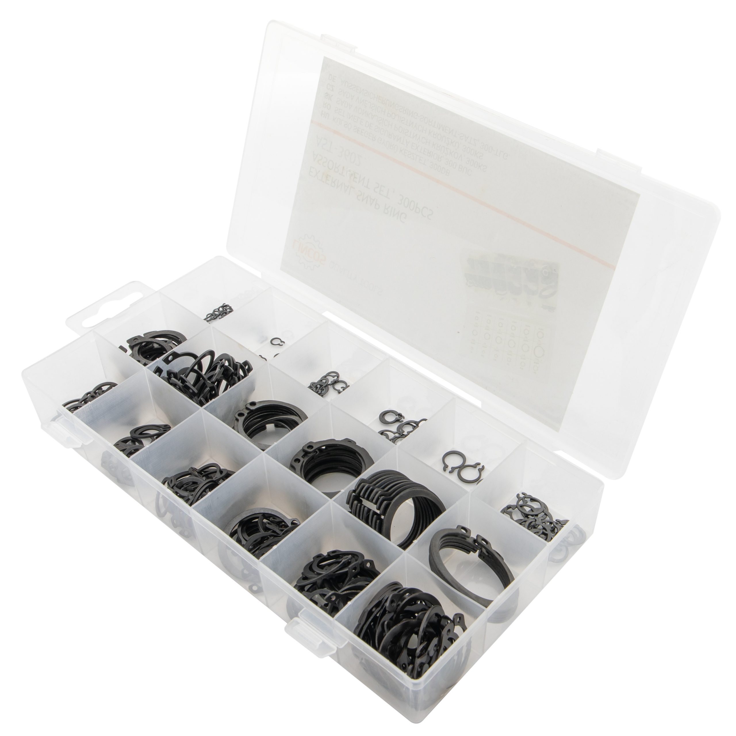 Комплект външни стопорни пръстени, 300 бр.