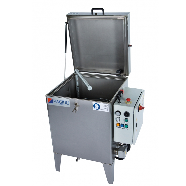 Автоматична машина за измиване на части с гореща вода и биоразградим препарат, 230V