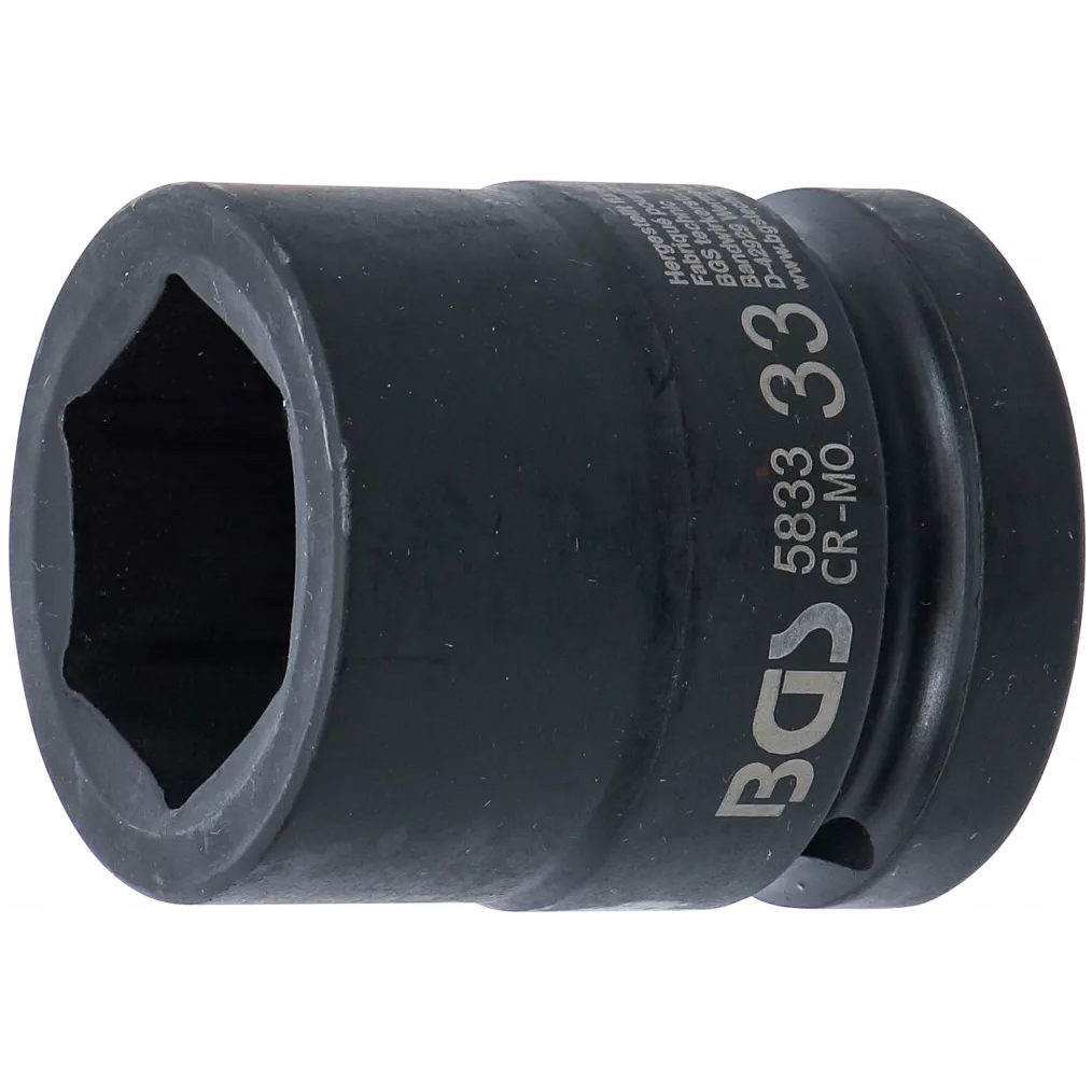 Ударен вложка, шестоъгълна, 1" задвижване, 33mm